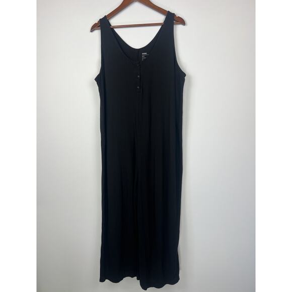 Storq Maternity Black XL Sleeveless Wide Leg Jumpsuit Women Nursing Friendly - Picture 9 of 10